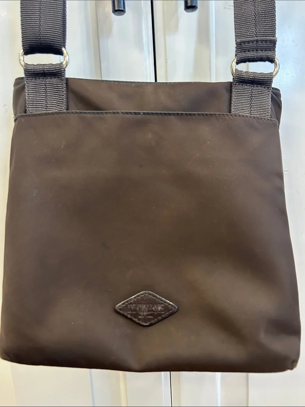 MZ Wallace Chocolate Brown Nylon Crossbody Messenger